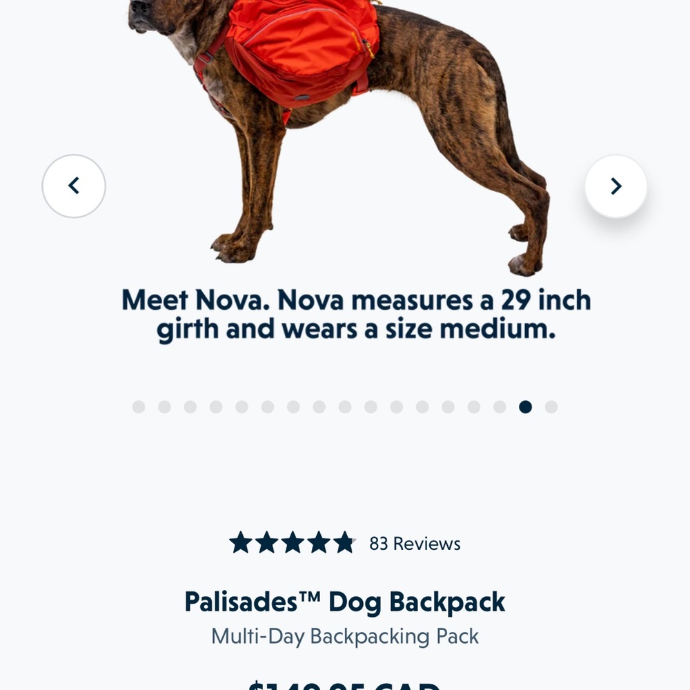 Dog Backpack - Red